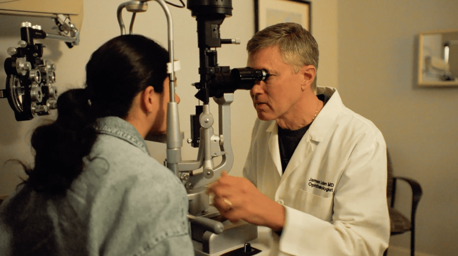 Dr. James Loden with a patient